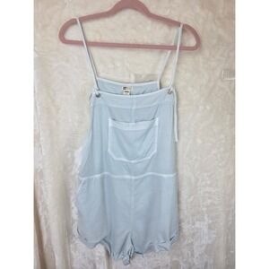 Billabong Light Blue Short Romper Jumpsuit